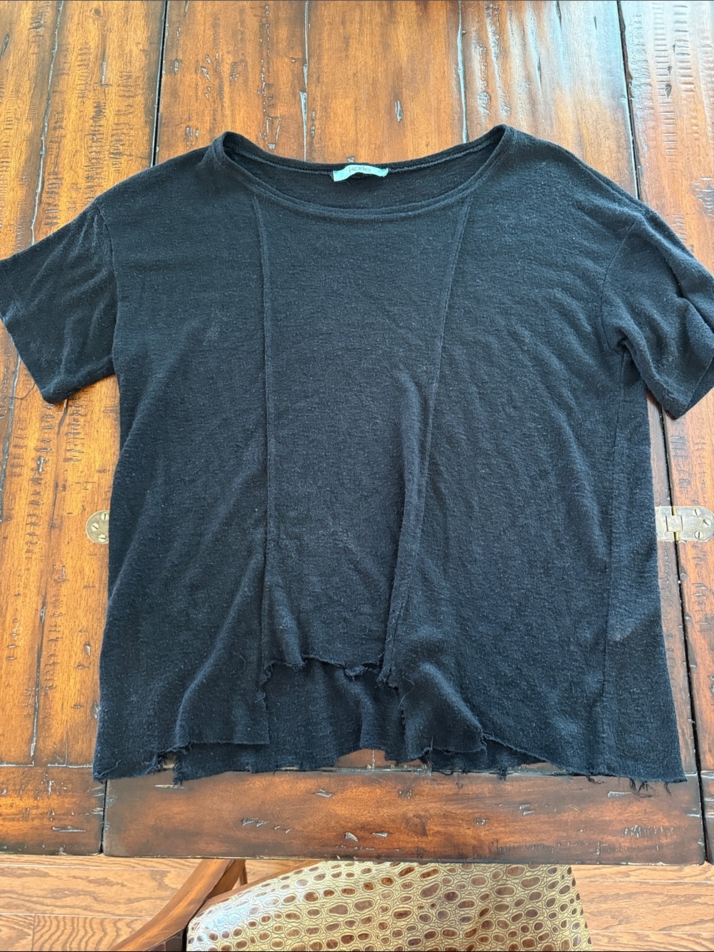 Karlie Black Short-Sleeve Knit Tee